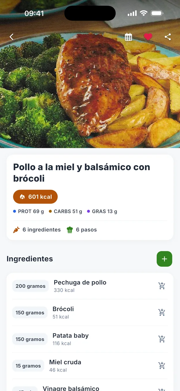Receta con foto, ingredientes, pasos y valores nutricionales en DietaGo